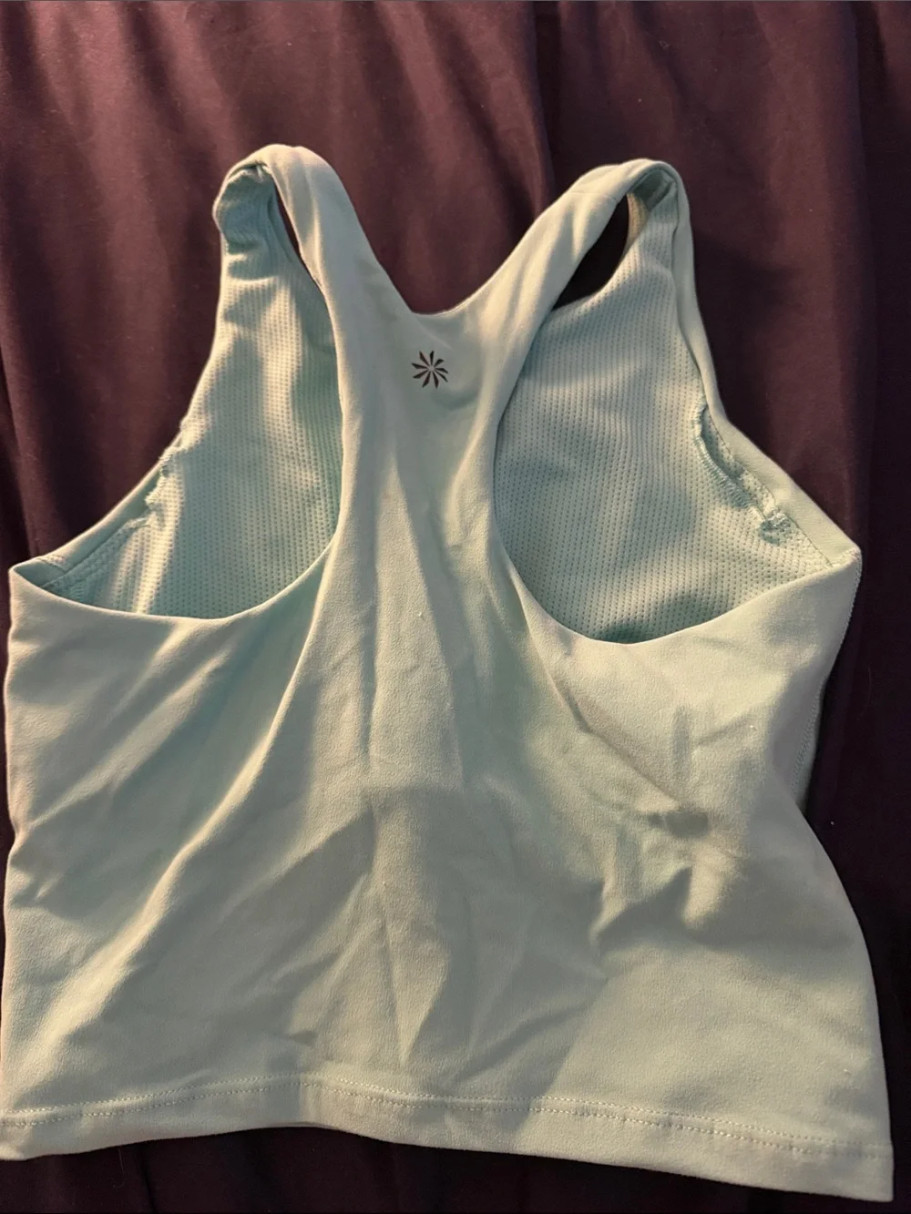 Athleta Girl Aqua Green Racerback Crop Tank